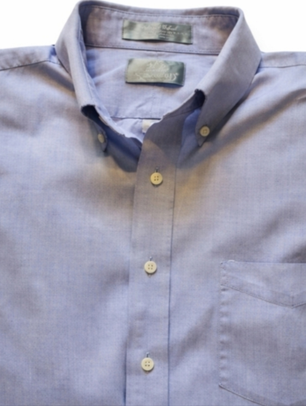 Stafford Men’s Long Sleeve Dress Shirt • Light Blue • Classic Button-Down Size M